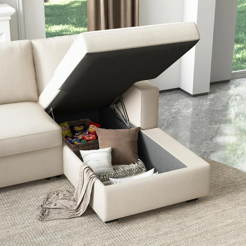 Velour Luxury Series: 7-Seater Sectional Couch